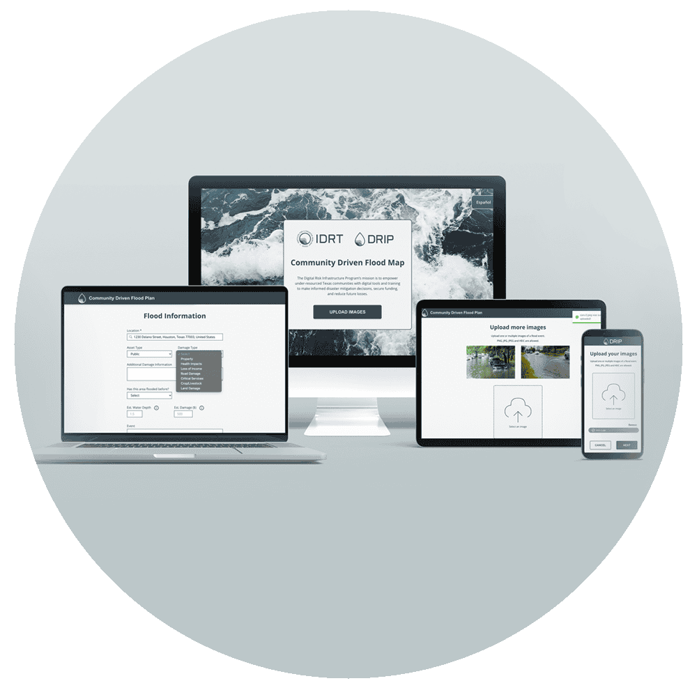 Mockups of digital tools across a range of devices